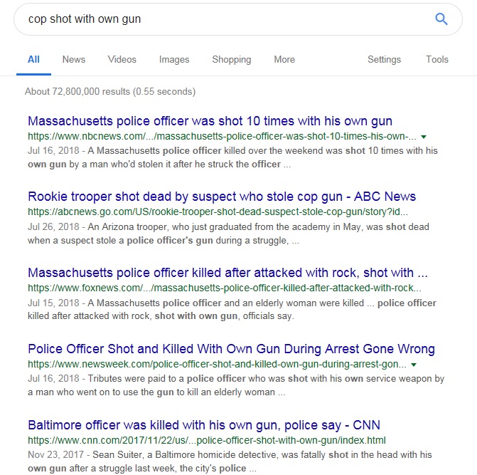 Cops Shot With Own gun